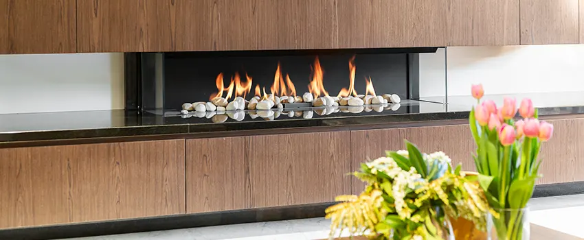 Double-height Fireplace Design Refurbishment in Santa Ana, California